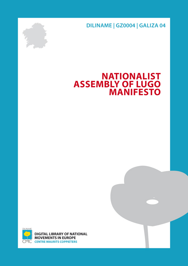 Nacionalist Assembly of Lugo Manifesto (1918)