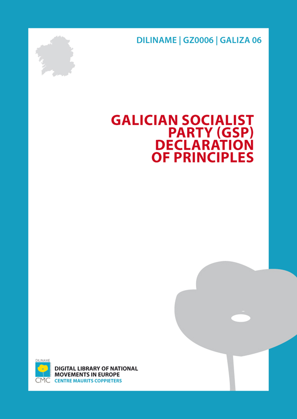 Galician Socialist Party (GSP). Declaration of principles (1974)