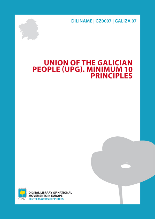 Union of the Galician People (UPG). Minimum 10 principles (1964)