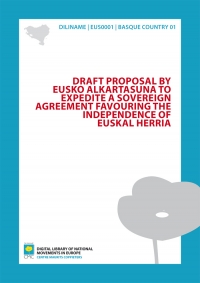 Draft proposal by Eusko Alkartasuna to expedite a sovereign agreement favouring the independence of Euskal Herria