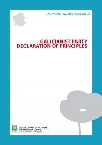 Galicianist Party*. Declaration of principles