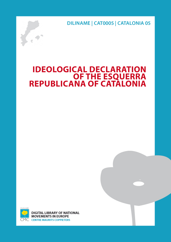 Ideological declaration of the Esquerra Republicana of Catalonia (1993)
