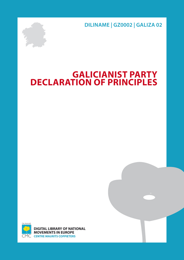 Galicianist Party. Declaration of principles (1931)