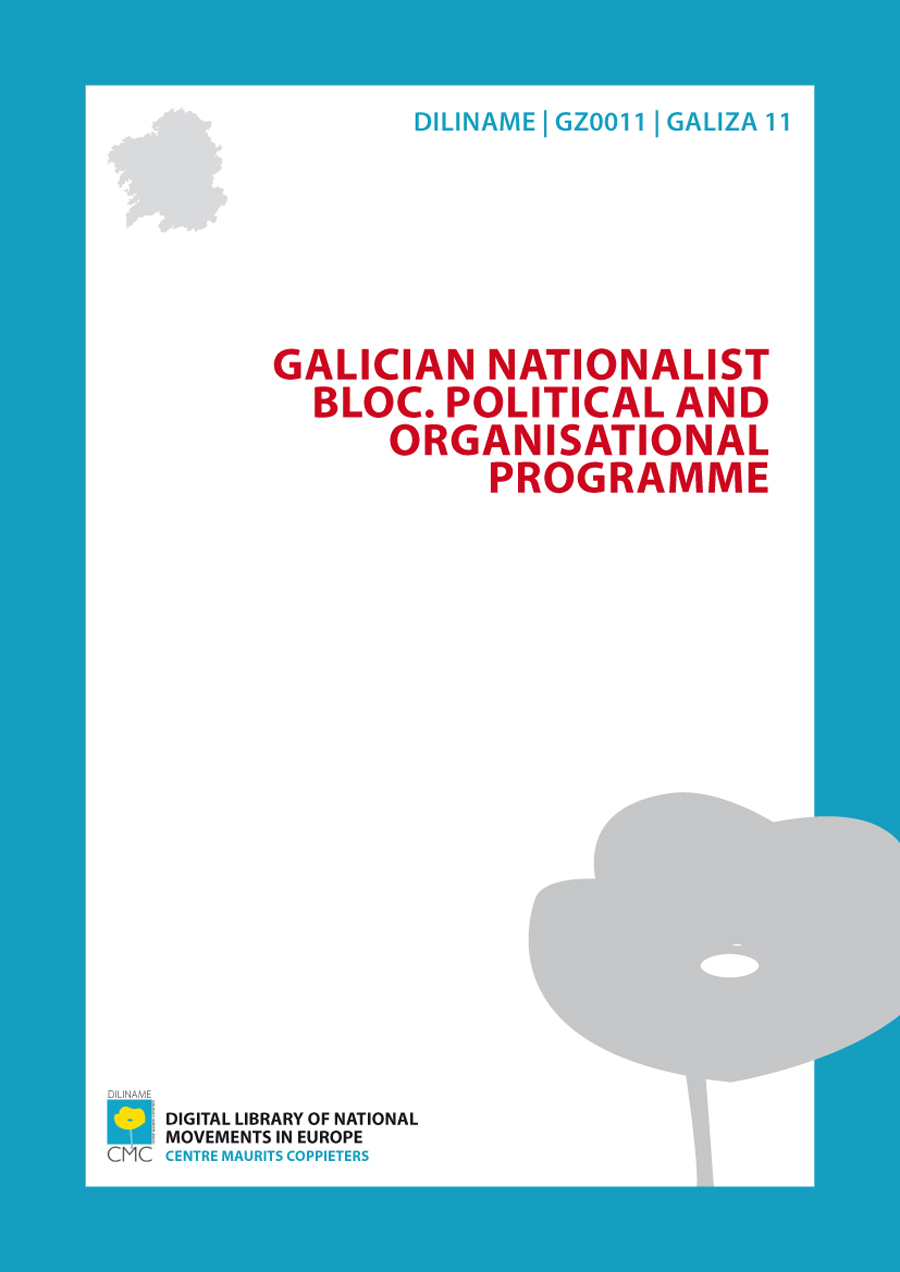 Galician Nationalist Bloc. Political and organisational programme (1982)